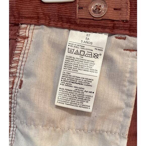 Old Navy Dusty Red Corduroy Adjustable Waist Skirt Size 5T - Picture 4 of 6